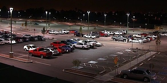 Since manager installed lower-wattage, brighter burning LED lights in a parking lot near Johns Hopkins Hospital in Baltimore, residents report that crime in the lot (not shown), mostly theft, has dropped significantly.