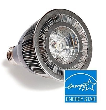 Highly efficient, long-lasting (40,000 hours) PAR light bulbs like this one from Leapfrog Lighting can be used to retrofit existing recessed lighting in warehouses and other buildings, as well as in non-commercial applications.